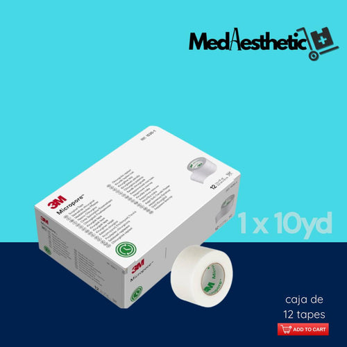1 rollo de tape microporore 1´x10y